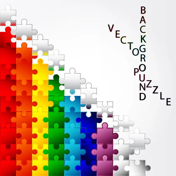 Colorido diseño de vectores Puzzle — Vector de stock