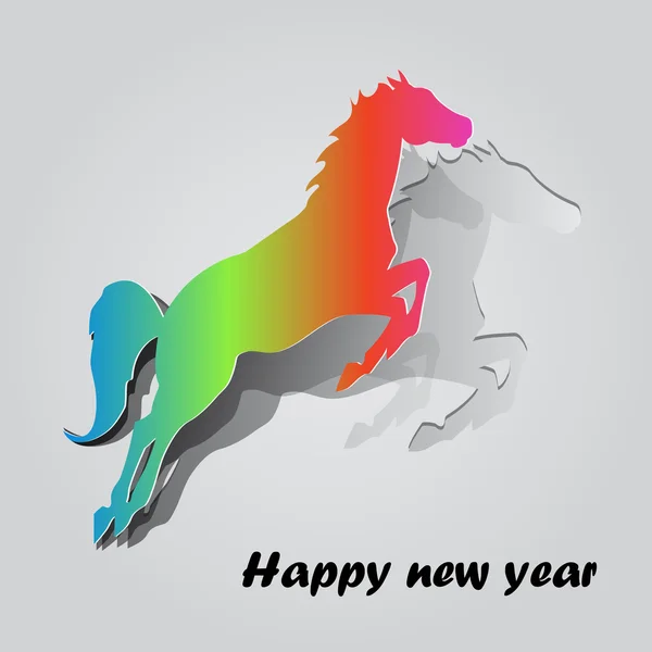 A ló kártya 2014 év — Stock Vector
