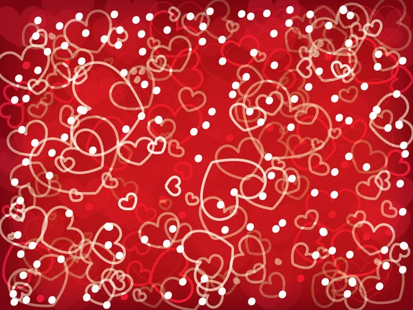 Valentine's day background with hearts — Stock Vector