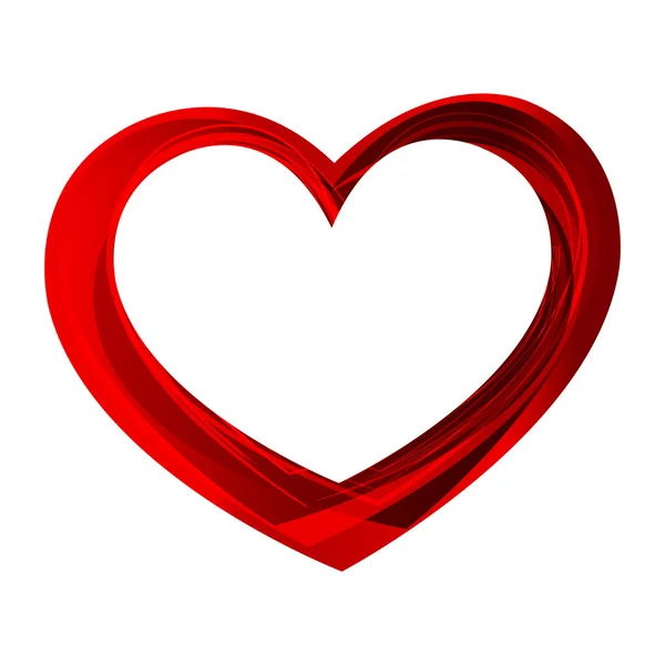 Absztrakt piros szív alakú — Stock Vector