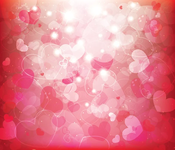 Valentine's day background with hearts — Stock Vector