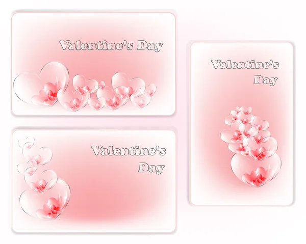 Beautiful Valentine's day gift cards — Stock Vector