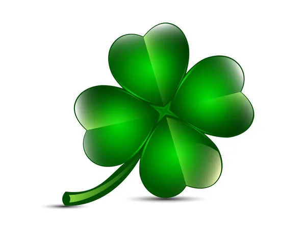 Vier leaf clover vectorillustratie — Stockvector