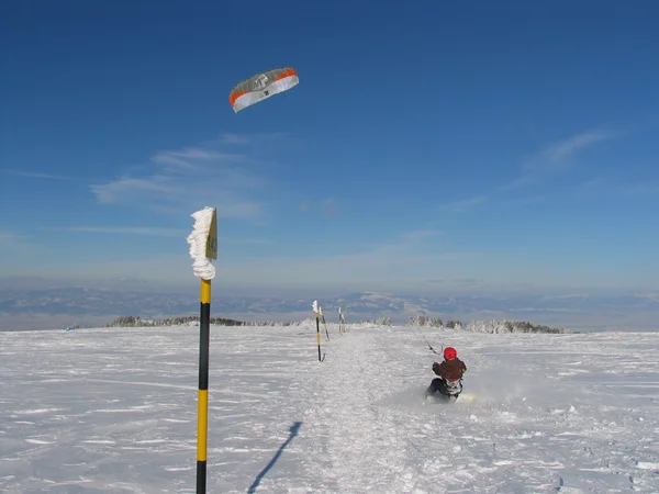 Snowkite Stockbild