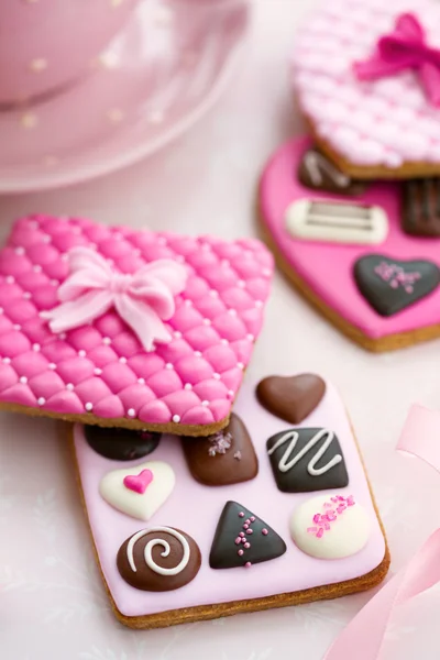 Cookies de caixa de chocolate — Fotografia de Stock