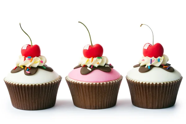 Ice cream sundae cupcakes — Stock Photo, Image