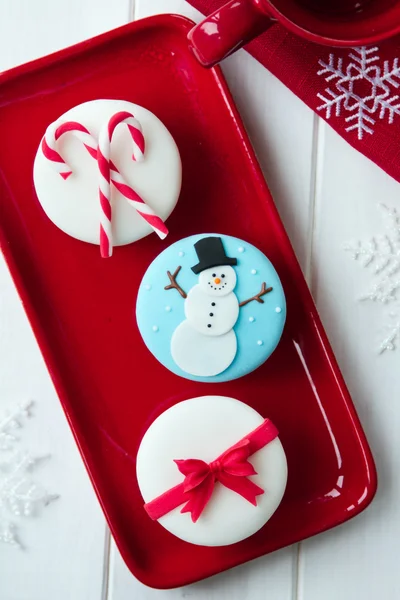 Christmas cupcakes — Stock Photo, Image