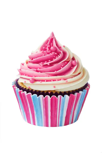 Hallon rippel cupcake — Stockfoto