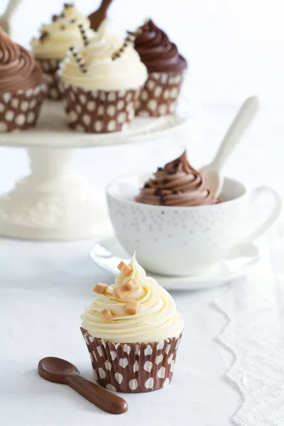 Čokoládové fudge cupcakes — Stock fotografie