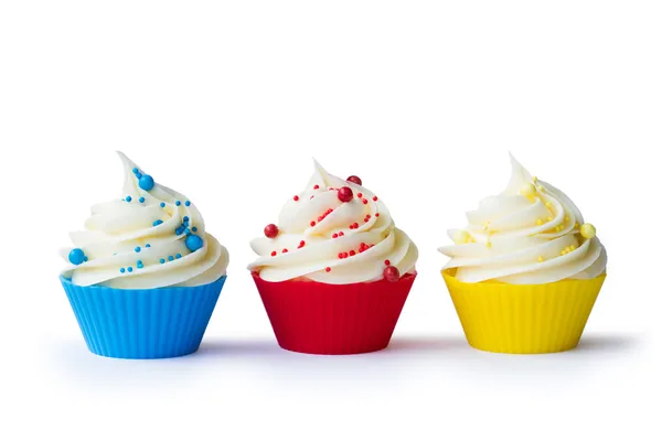 Drie cupcakes — Stockfoto