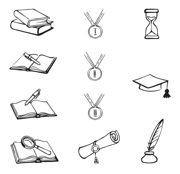 Vector graphic symbols of education — Stock Vector