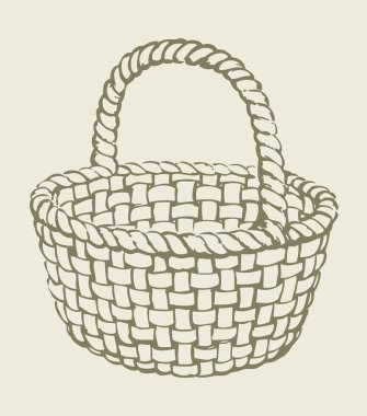 vektör wickerwork sepet