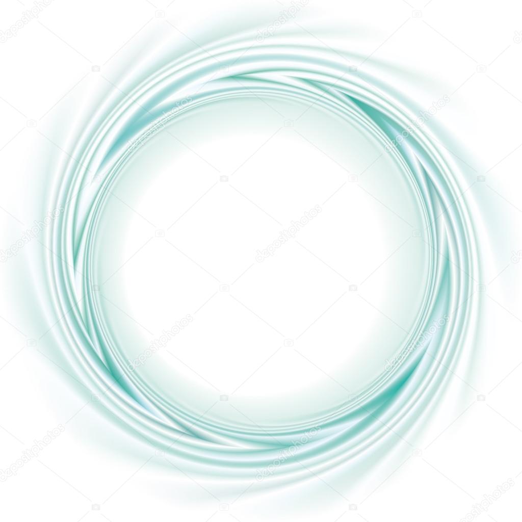 Vector frame with spiral curl the turquoise bands