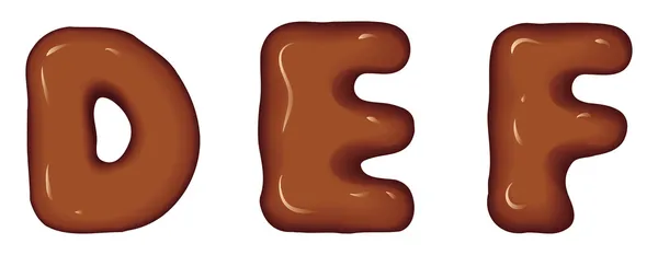 Conjunto vectorial de caracteres consistente en chocolate derretido — Archivo Imágenes Vectoriales