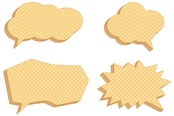 Vector collection of edible letters, consisting of waffles Stock Vector by  ©Marinka 22370805