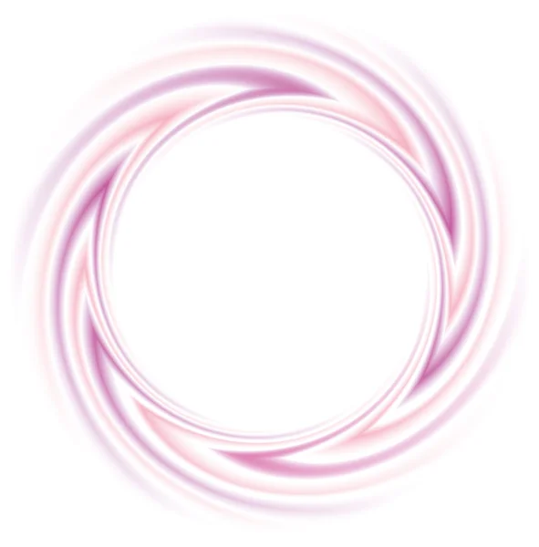 Marco redondo vectorial de líneas rosa y púrpura — Vector de stock