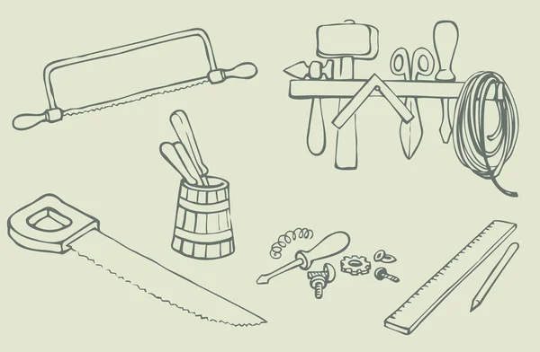 Vektor illustration. olika verktyg — Stock vektor