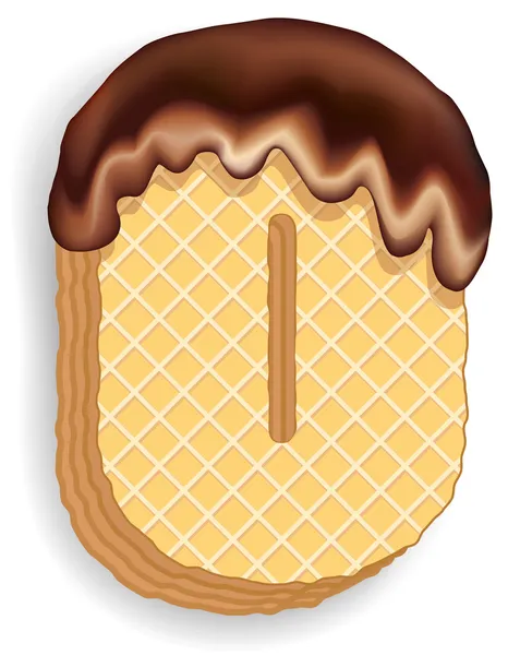字母 o 组成的奶油巧克力薄饼 — 图库矢量图片
