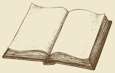 vektör çizimi. Açık kitap