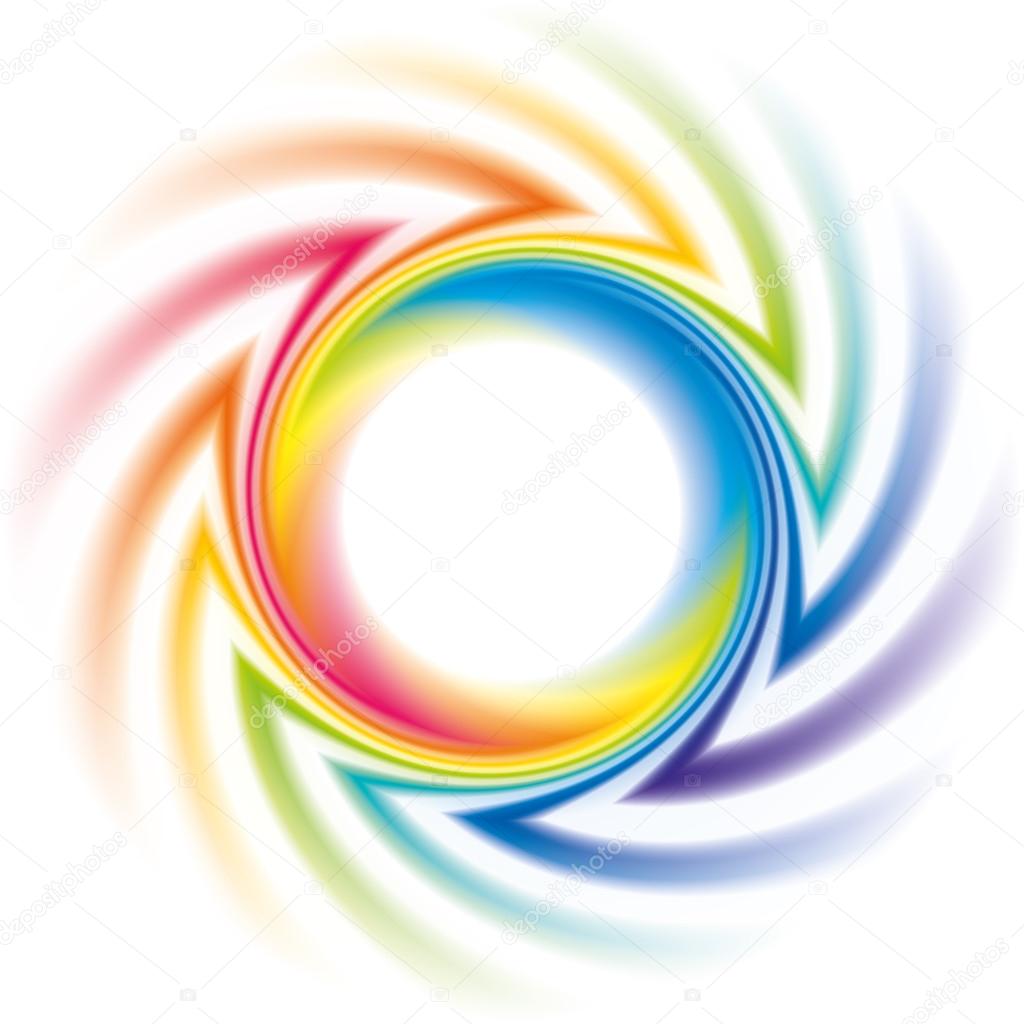 Abstract colorful background. Vector swirl frame of rainbow spectrum