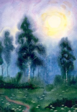 suluboya manzara. güzel bir gece