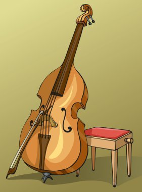 Drawing Double Bass with a bow