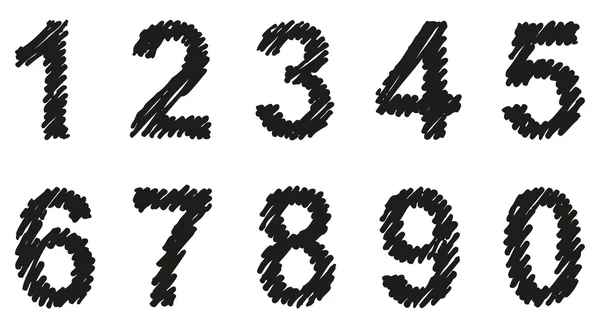 Vector hand-drawn font shaded marker — Stock Vector
