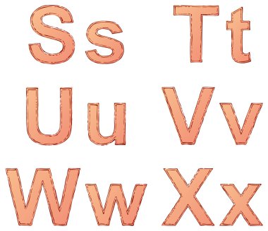 freehand dağılımı ve gölgeli kırmızı boya ile vektör yazı tipi
