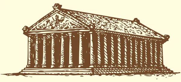 Series "Seven Wonders of the Ancient World". Templo de Artemisa — Archivo Imágenes Vectoriales