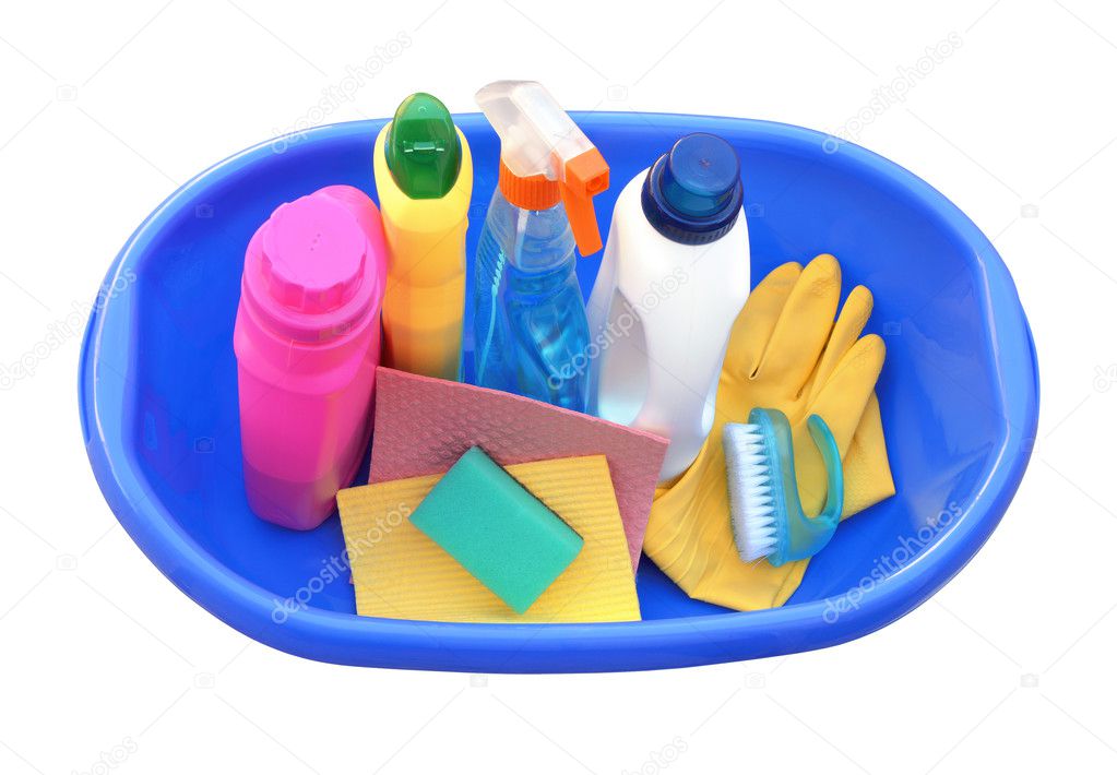 Assortment of means for cleaning