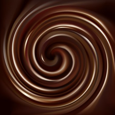 Vector background of swirling chocolate texture clipart