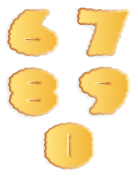Figures vectorielles appétissantes de biscuits craquelins — Image vectorielle