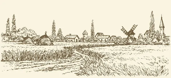 vektör yatay. yolu ile eski fırıldak alanlar