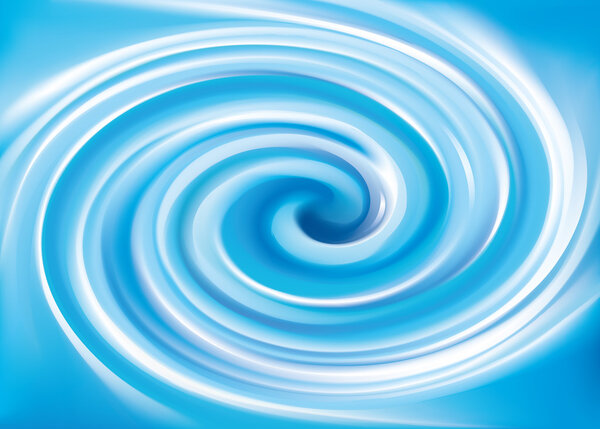 Vector background of blue swirling water texture 