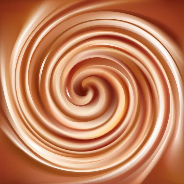 Vector background of swirling creamy caramel texture — Stock Vector