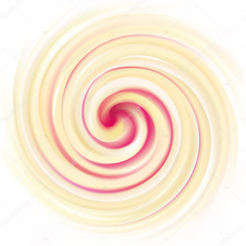 Vector background of swirling creamy texture with fruit jam
