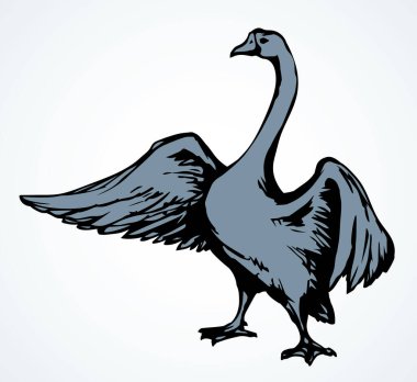 Büyük şirin kırsal su faturası gagalama evcil hayvan seti. Açık metin alanı. Siyah el çizimi köyün su boynu tüyleri fauna sineği logo amblemi tasarımı. Retro karalama karikatür baskı stili. Yakın görünüm