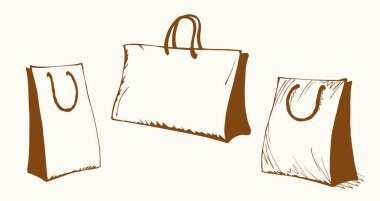 Yeni boş satır yeniden kullanımı boş kutucuk dizgisi ekle arkaplan arkaplanındaki metin boşluğuna tutun. Eskimiş resim karalama tarzında ana hatlı siyah mürekkep el çizimi halat kese kağıdı logosu amblemi tasarımı. Görüntüyü kapat