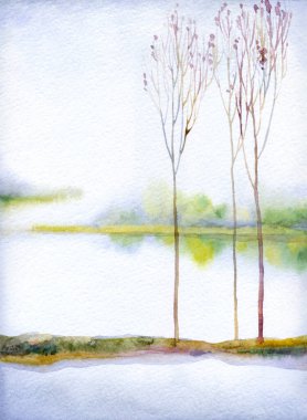 El çizimi parlak boya, bulutlu cennet eskiz kâğıdı arka plan metin alanı. Açık gri renk sakin alacakaranlık tepe bataklık dere tarlası çalı bitkisi duman bulutu okyanus manzarası