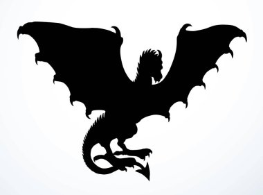 Koyu mürekkep çizili el logosu amblem tasarımı Çin sanat karikatürü çizimi tarzı. Büyük antik tarih, korkunç korku, kızgın masal, ateş oyunu, vahşi kırmızı pençe, kuyruk, beyaz gökyüzü, metin alanı. 