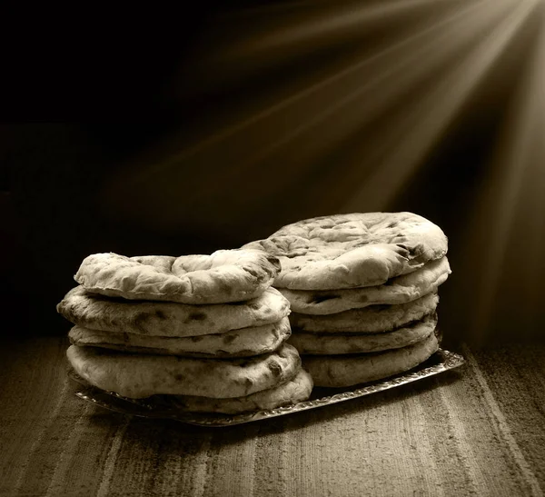 Old Jew Seder Culture Priest Torah Law Rite Kosher Challah — Stock Photo, Image