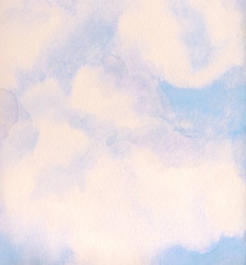 Parlak akrilik boyalı kâğıt rüya sonbaharda metin alanı manzarası. Cyan gök mavisi el yapımı kart çizimi yaratıcı eskiz tasarımı tarzı. Taze kış barışı güneşi yumuşak pofuduk gün batımı sahne efekti