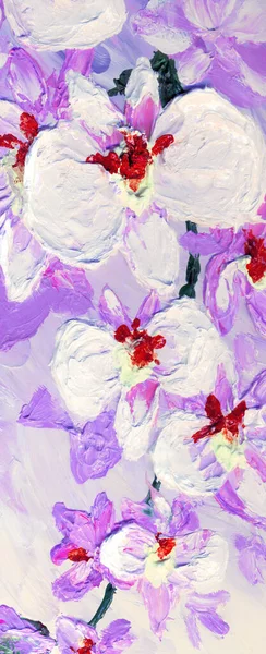 가우아슈 브러시 여름의 아름다운 디자인 종이에 아크릴 감미가 스타일로 그려졌다 — 스톡 사진