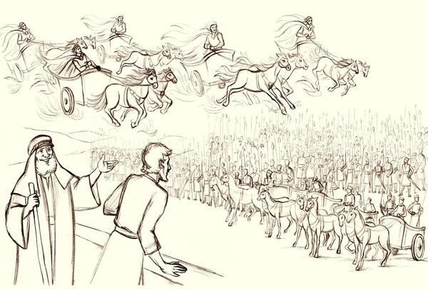 지도자 아합의 권력은 하늘에 방탄복 부대의 군대가아 산성을 공격하는 방어한다 — 스톡 사진