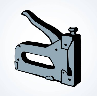 Büyük PIN birleştirmek zanaat aygıtta beyaz tablo Resepsiyon alanı metin için. Serbest el anahat siyah mürekkep çizilmiş kalem işi düz nesne logo amblem piktogram sanat doodle karikatür tarzı içinde yarım yamalak. Yan makro görünümü kapatın