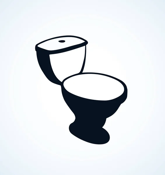 Nieuwe Toegankelijk Toilette Lav Badkamer Geïsoleerd Een Lichte Achtergrond Freehand — Stockvector