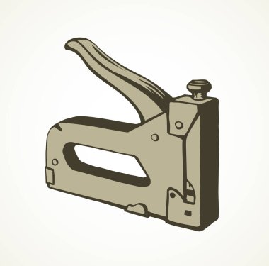 Büyük PIN birleştirmek zanaat aygıtta beyaz tablo Resepsiyon alanı metin için. Serbest el anahat siyah mürekkep çizilmiş kalem işi düz nesne logo amblem piktogram sanat doodle karikatür tarzı içinde yarım yamalak. Yan makro görünümü kapatın