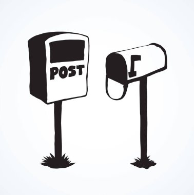 Beyaz gökyüzü arka planında Usa metalik açık fatura gelen kutusu bayrağı. Koyu siyah mürekkep çizgisi el çizimi web ortamının obje logosu amblemi sanat antika kontur yazdırma biçimi ile metin için boşluk