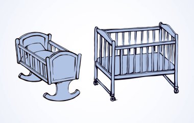 Beyaz oda duvarında şirin bir karyola şekerlemesi tasarımı. Siyah mürekkep el çizimi güvenlik rüyası objesi logosu çizimi antika karalama şekli kağıt boşluğu üzerine kağıt kalem