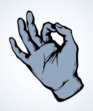 Güzel vücut, bilek yumruğu, ince indeks öğesi, beyaz kağıt metin alanı. Eskimiş sanat karalama tarzında ana hatlarıyla çizilmiş çimdik, parmak şıklatma, başparmak ve amblem tasarımı gibi. Görüntüyü kapat